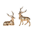Set 2 renne Bianchi Dino in resina decorazione natalizia 22 cm