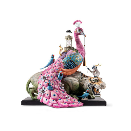Scultura Ephemeral Treasures Lladrò in porcellana policroma 60x56 cm