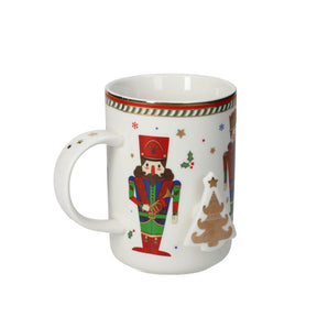 Tazza mug Lo Schiaccianoci Brandani in porcellana decorata 11x8 cm