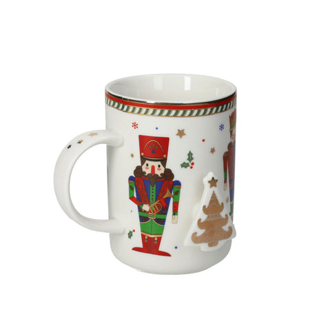 Tazza mug Lo Schiaccianoci Brandani in porcellana decorata 11x8 cm