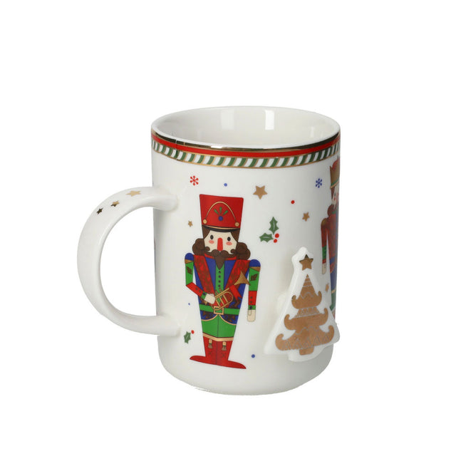 Tazza mug Lo Schiaccianoci Brandani in porcellana decorata 11x8 cm