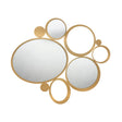 Specchio da parete Bubbles Arti & Mestieri in metallo color oro