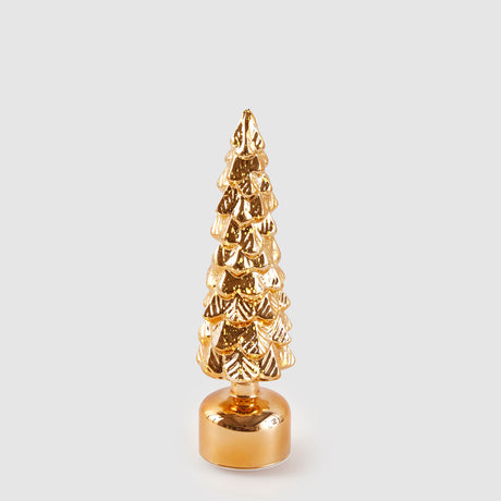 Pino Twist EDG in vetro dorato con luci LED e musica 35x9,5 cm