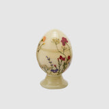 Candela uovo EDG in ceramica decorata con motivi floreali 17 cm