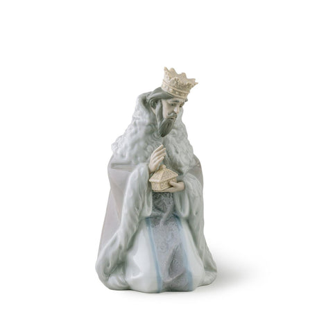 Statuetta Re Gaspare Lladrò in porcellana decorata 24x15 cm