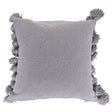 Cuscino con nappine Villa D'Este Home Tivoli in cotone grigio 45x45 cm