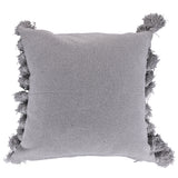 Cuscino con nappine Villa D'Este Home Tivoli in cotone grigio 45x45 cm