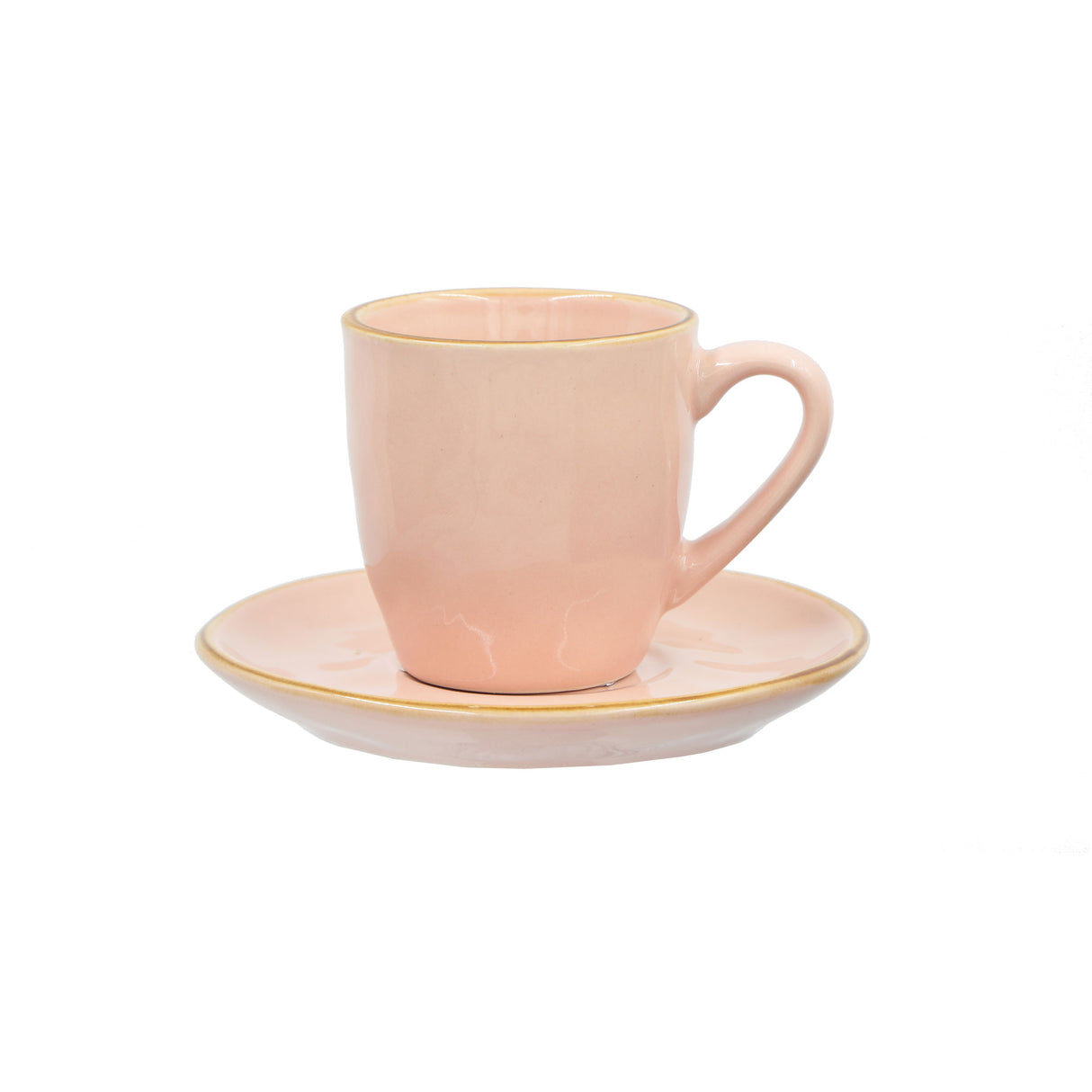 Tazza caffè Concerto Rose & Tulipani in stoneware color cipria 90 ml