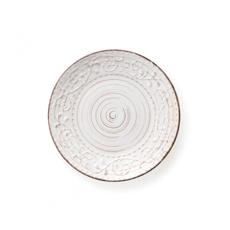 Piatto piano Serendipity Brandani in stoneware bianco diametro 27,5 cm