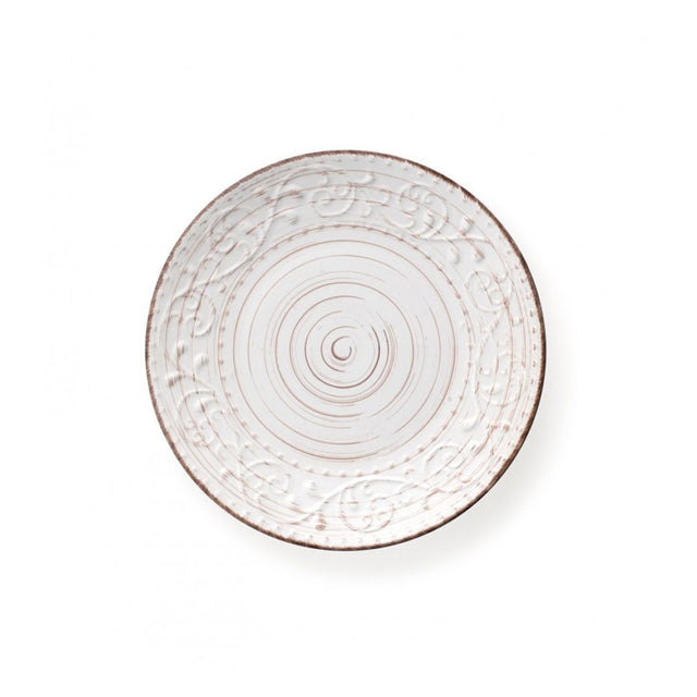 Piatto piano Serendipity Brandani in stoneware bianco diametro 27,5 cm
