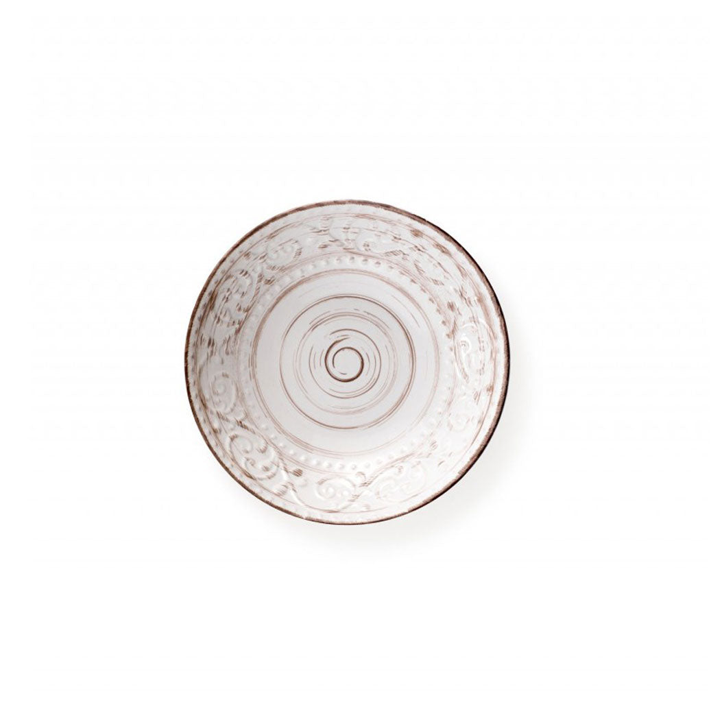 Piatto fondo Serendipity Brandani in stoneware bianco diametro 20 cm
