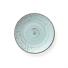 Piatto piano Serendipity Brandani in stoneware turchese 27,5 cm