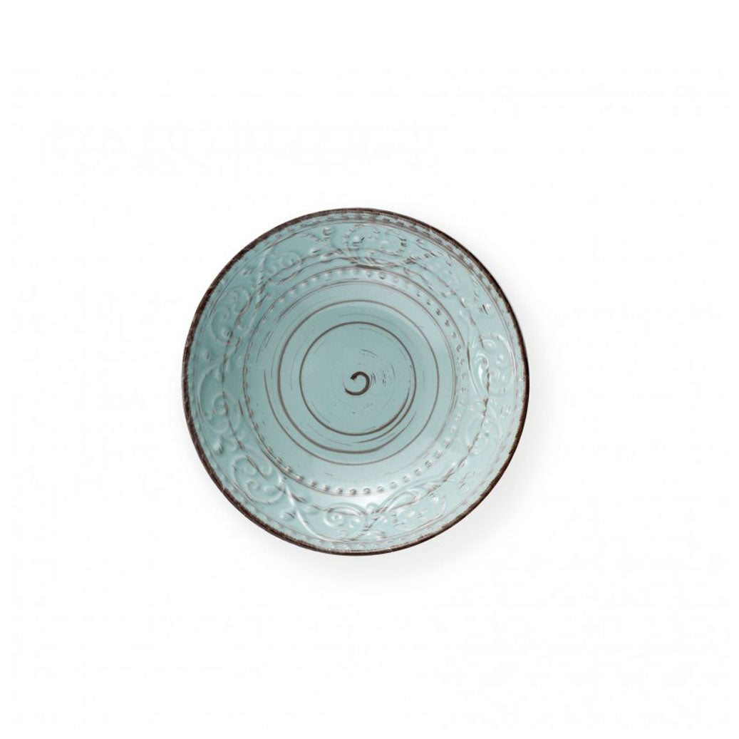 Piatto fondo Serendipity Brandani in stoneware color turchese 20 cm