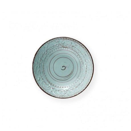 Piatto fondo Serendipity Brandani in stoneware color turchese 20 cm