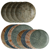 Set piatti Nature Essence Arthur Krupp in porcellana con texture foglie 12 pezzi