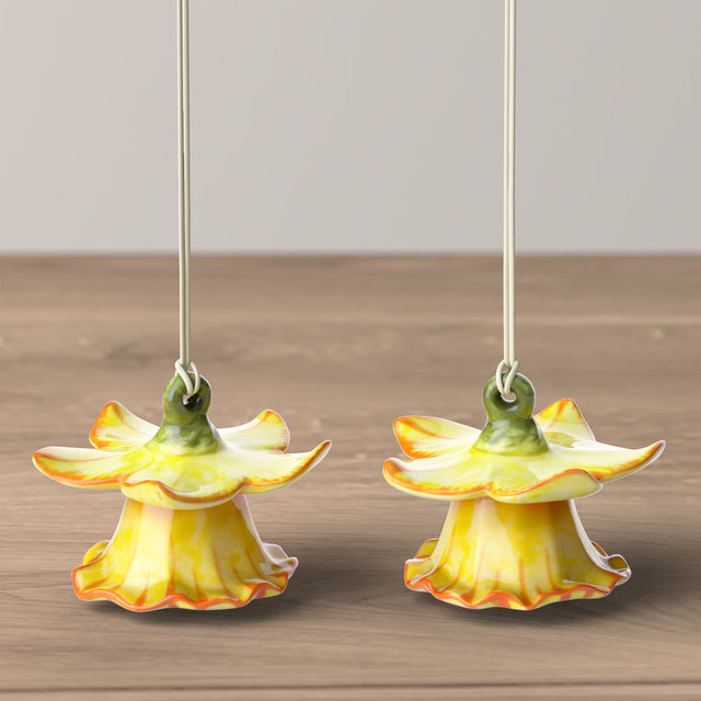 Set due campanelle Mini Flower Bells Villeroy & Boch in porcellana 4x5 cm