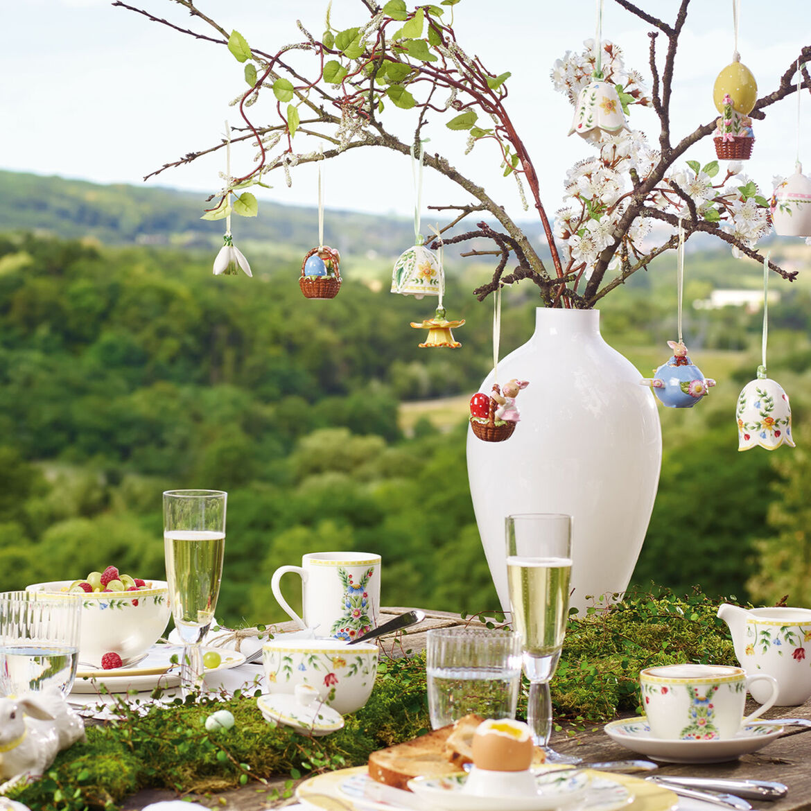 VILLEROY & BOCH Mini Flower Bells Set 2 Pezzi Campanella Pendaglio Narciso 4x5cm Decorazione Pasqua