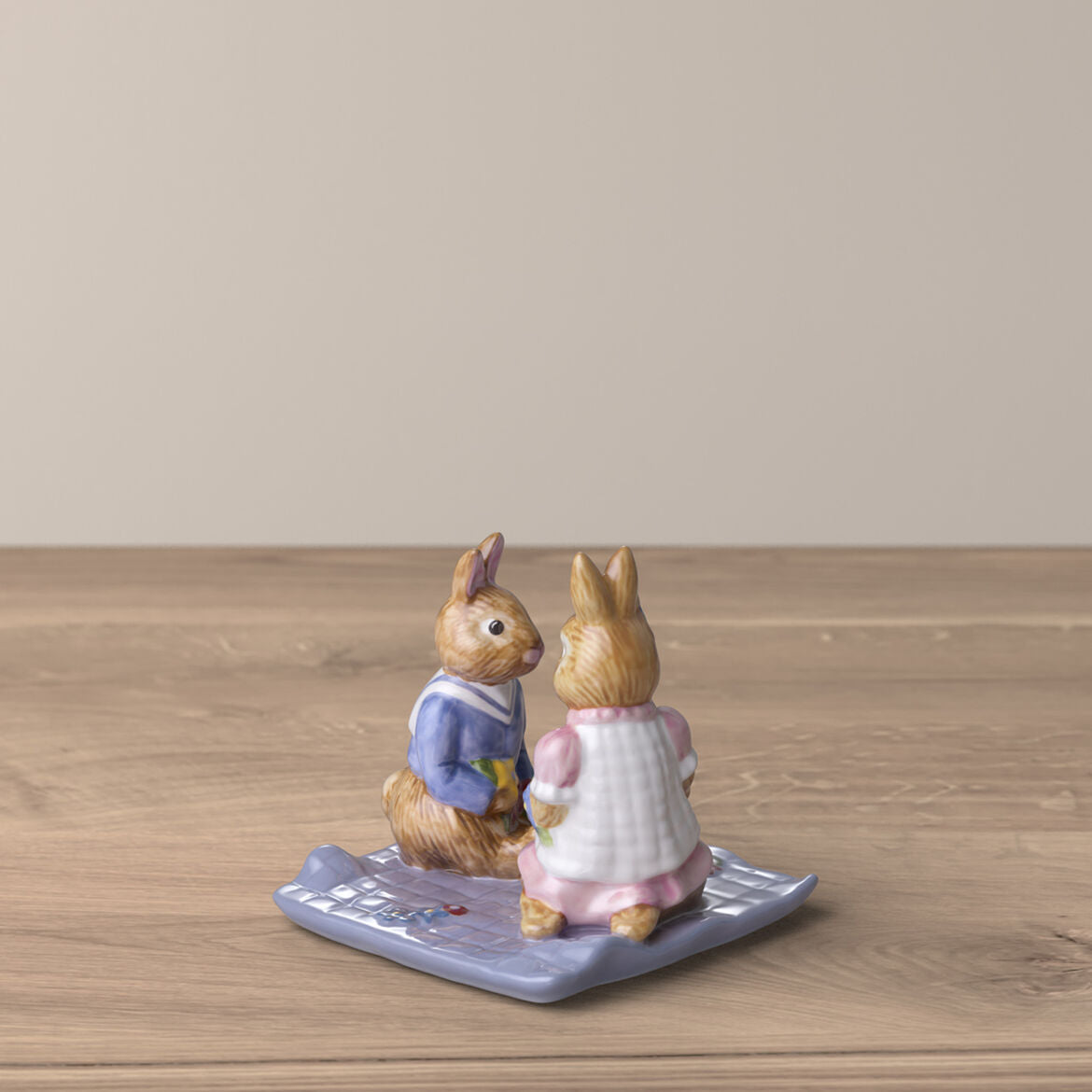 Statuina Bunny Tales Villeroy & Boch in porcellana mamma e figlia 8 cm