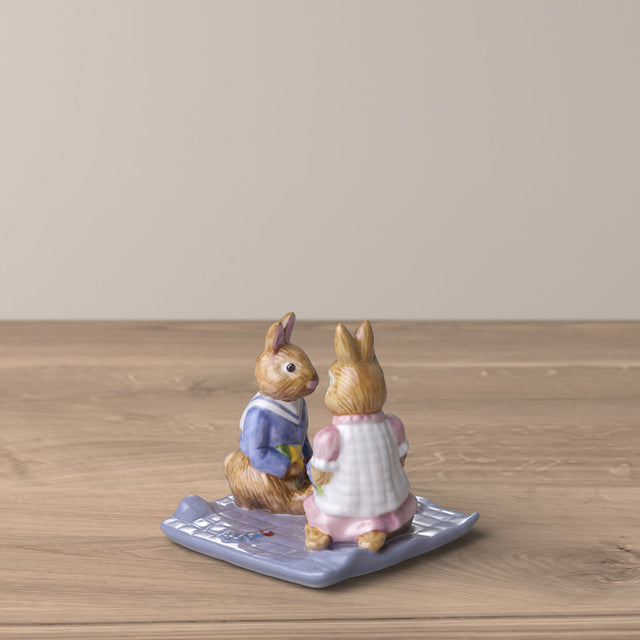 Statuina Bunny Tales Villeroy & Boch in porcellana mamma e figlia 8 cm