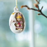 VILLEROY & BOCH Bunny Tales Anna Uovo Fiori Rosa Ornamento Pendaglio 7cm Decorazione Pasquale