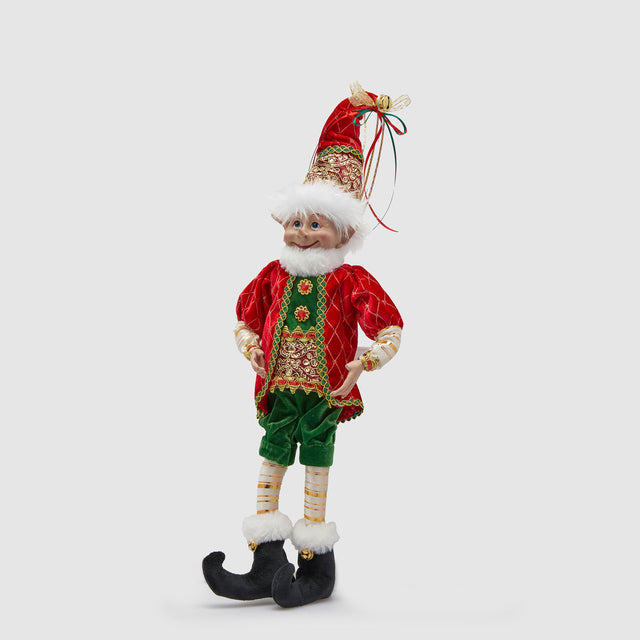 Elfo di Natale EDG in stoffa decorativa altezza 63 cm