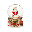Globo di neve Babbo Natale Noel in poliresina con carillon 14,5 cm