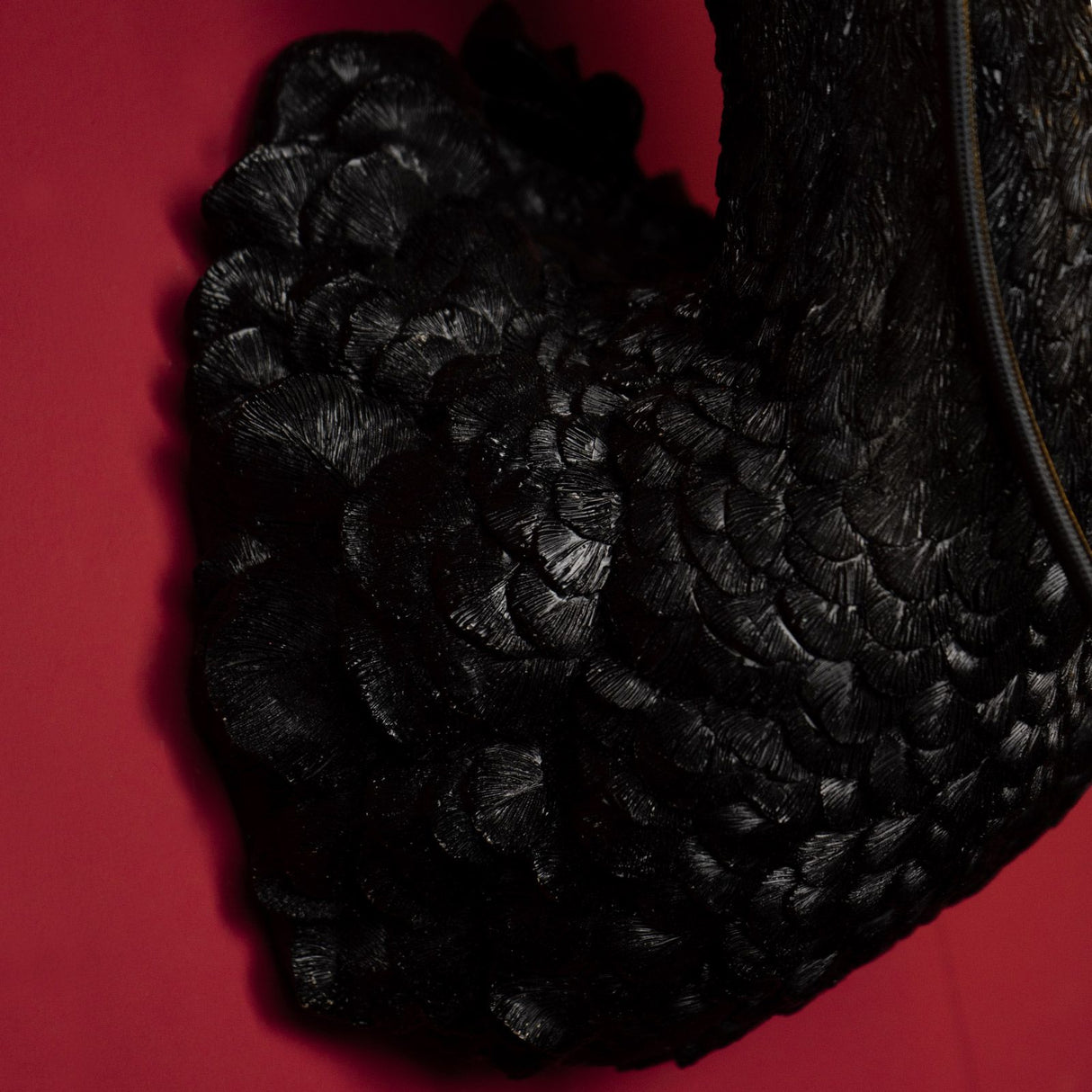 WERNS Wall Lamp Applique Petra Black Swan 23x58cm Resin
