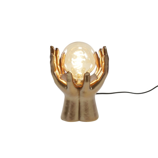 Lampada da Tavolo Mani Werns in poliresina 15x10x2 cm gold