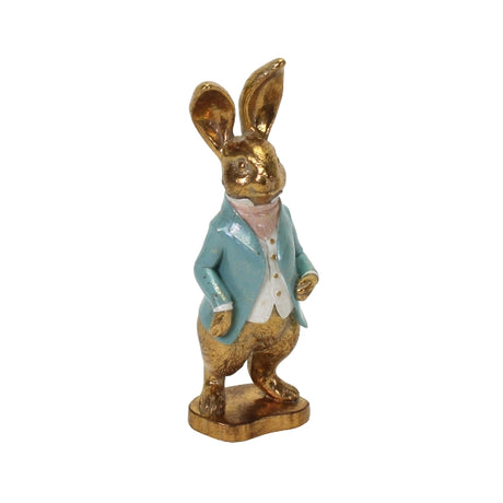 Coniglio Bambino Werns in resina 21,5 cm decorazione pasquale
