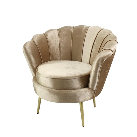 Poltrona Conchiglia Audrey Werns in velluto 82x75x79 cm
