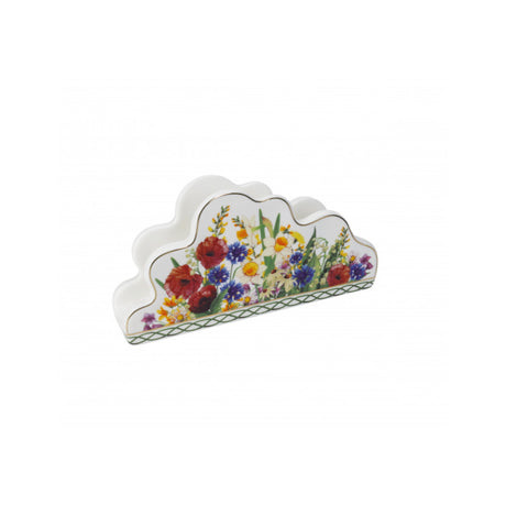 Portatovaglioli Fiori di Campo Brandani in porcellana decorata 20x10 cm