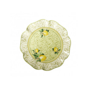 Piatto da portata Brandani in porcellana con decoro limoni 31 cm