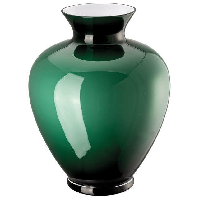 Vaso Gianna Rosenthal in vetro verde smeraldo altezza 36 cm
