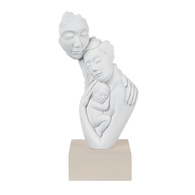 Scultura Famiglia Nascita Bongelli Preziosi in marmorino 27 cm