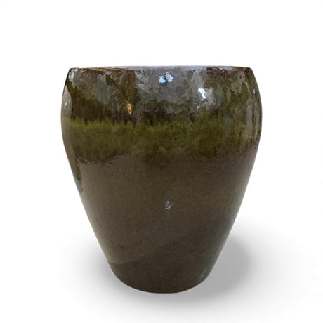 Vaso porta piante EDG in ceramica verde scuro 42x37 cm