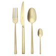 Set posate Rock Sambonet acciaio inox finitura champagne PVD 24 pezzi