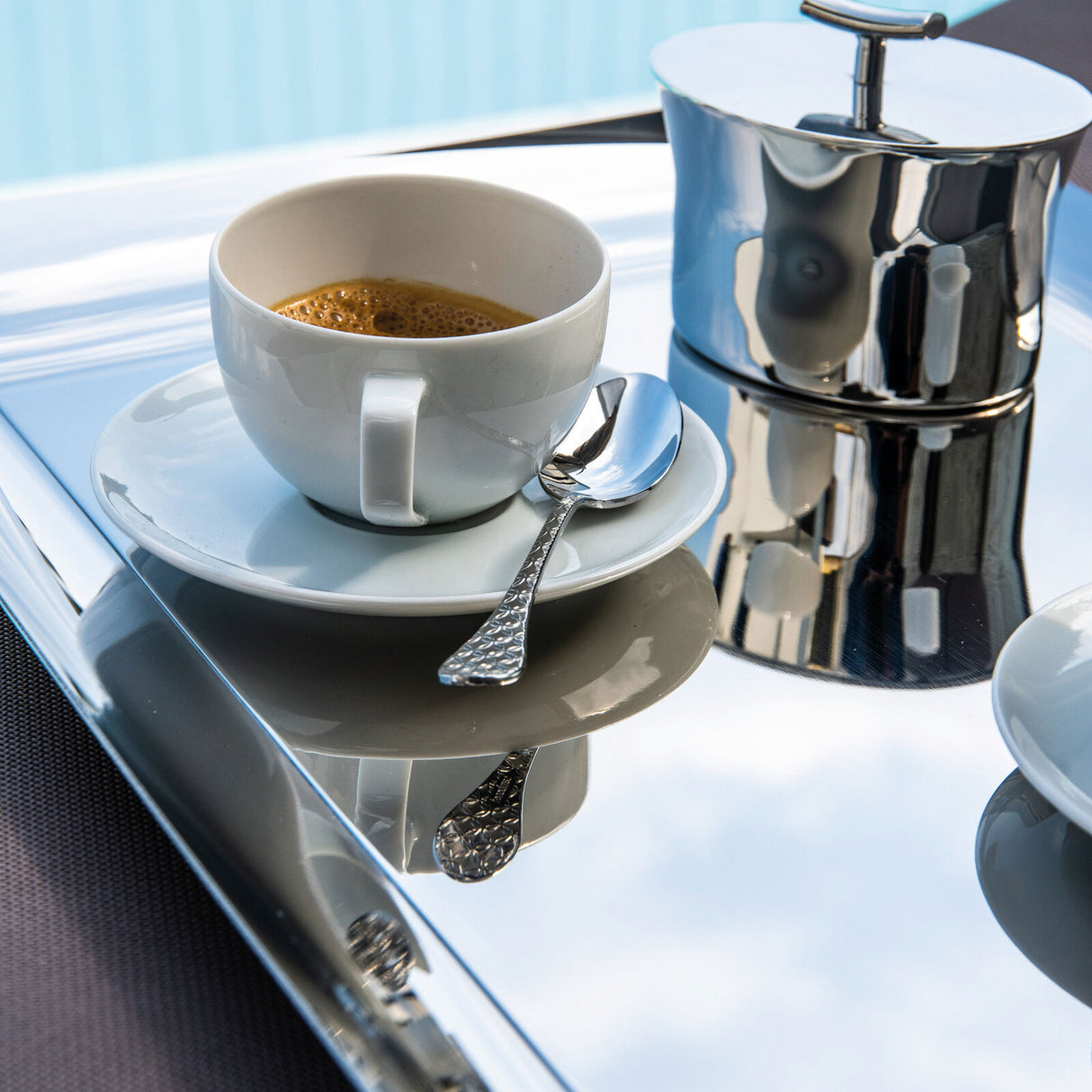 SAMBONET - Taormina Cucchiaini Moka Caffè Set 6 Pezzi Posate Acciaio Inox