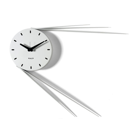 Orologio da parete Traslo Arti e Mestieri in ferro bianco marmo 43x56 cm