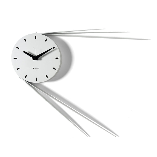 Orologio da parete Traslo Arti e Mestieri in ferro bianco marmo 43x56 cm