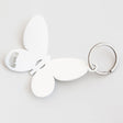 Portachiavi Farfalla Arti & Mestieri in ferro bianco 30x18 cm