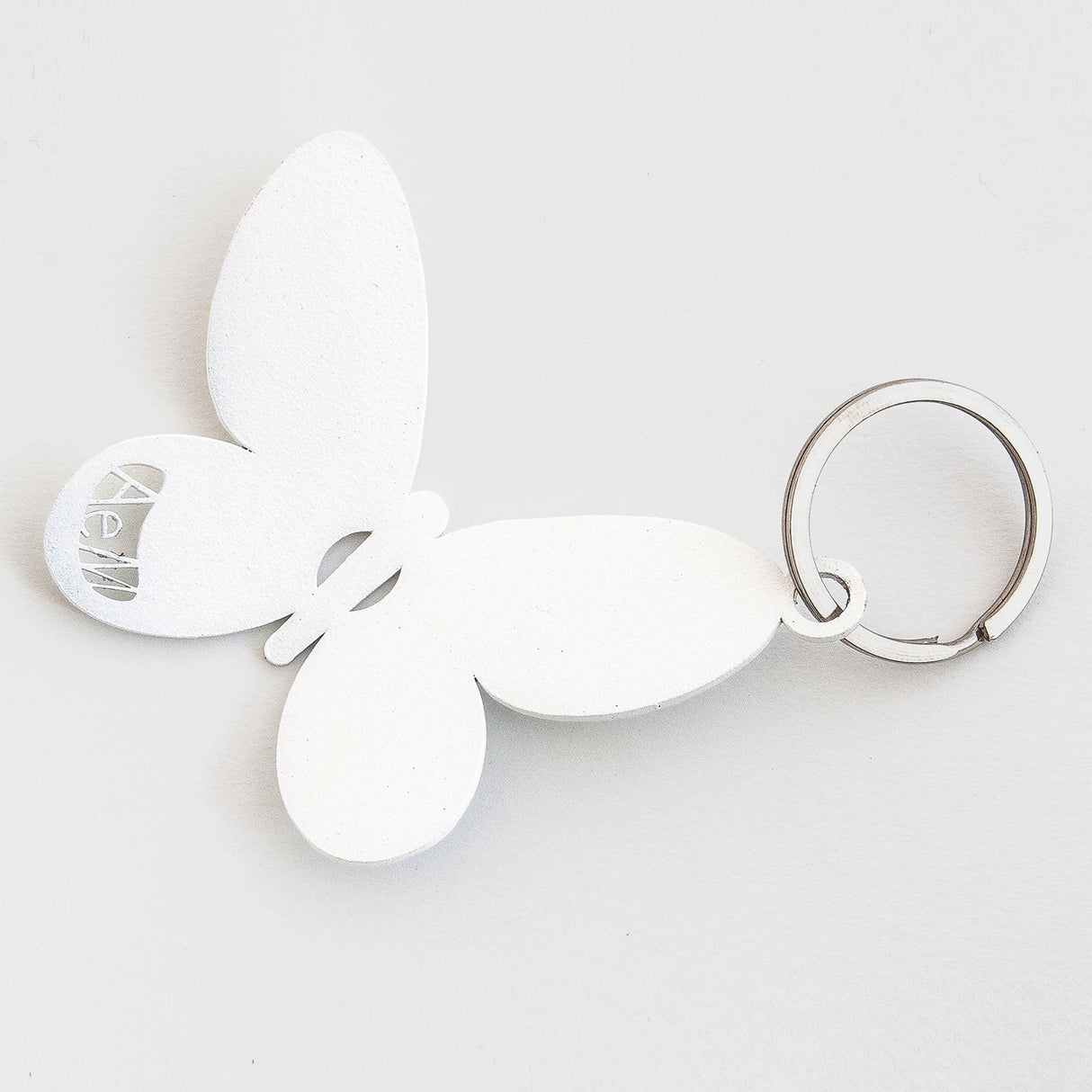 Portachiavi Farfalla Arti & Mestieri in ferro bianco 30x18 cm