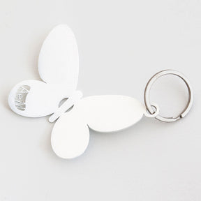 Portachiavi Farfalla Arti & Mestieri in ferro bianco 30x18 cm