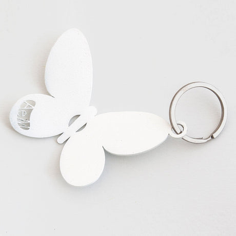 Portachiavi Farfalla Arti & Mestieri in ferro bianco 30x18 cm
