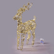 Renna luminosa EDG in metallo dorato con 60 microled 60x30 cm