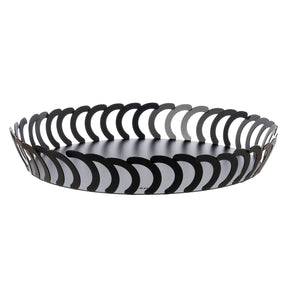 Vassoio Mambo Arti & Mestieri in ferro nero design moderno 5,5x41 cm