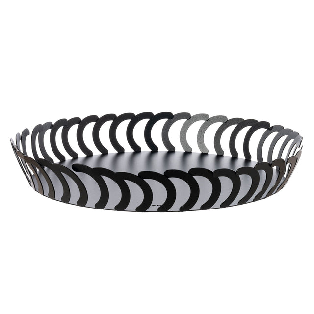 Vassoio Mambo Arti & Mestieri in ferro nero design moderno 5,5x41 cm