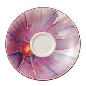 Piattino espresso Villeroy & Boch in porcellana decoro floreale 12 cm