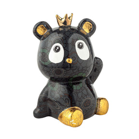 Salvadanaio Panda Brandani in dolomite bianco e nero 12x11 cm