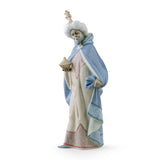 Statuina Re Baltasar Lladrò in porcellana decorata 33x15 cm