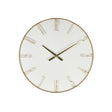 Orologio da parete Bizzotto Pierre in MDF bianco e acciaio oro 60 cm